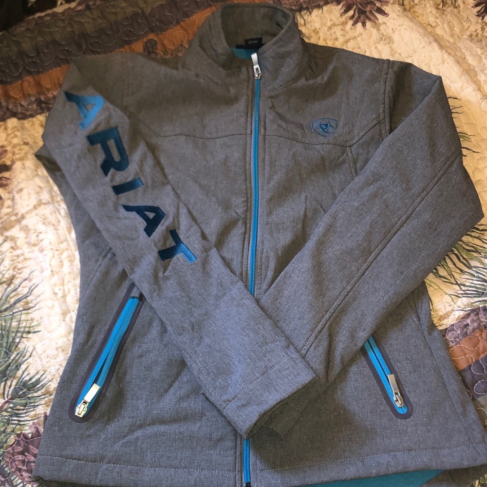 Ariat Heather Gray Jacket with Teal Details